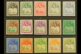 \Y 1922-37\Y "Badge Of St Helena" Watermark Multi Script CA Complete Set From ½d To 10s, SG 97/112, Mint, The 7s6d With  - Isola Di Sant'Elena