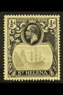 \Y 1922-37\Y ½d Grey & Black "Cleft Rock" Variety, SG 97c, Fine Mint For More Images, Please Visit Http://www.sandafayre - Saint Helena Island