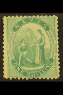 \Y 1862\Y 1s Green On Greyish Paper, SG 4, Mint With Large Part Gum, A Couple Of Shorter Perfs. For More Images, Please  - St.Christopher, Nevis En Anguilla (...-1980)