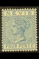 \Y 1882\Y 4d Blue, SG 30, Mint With Lovely Fresh Colour, Large Part Slightly Toned Gum. For More Images, Please Visit Ht - St.Christopher, Nevis En Anguilla (...-1980)