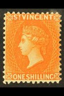 \Y 1883-84\Y 1s Orange-vermilion, Wmk Crown CA Perf 12, SG 45, Mint, Small Thin. For More Images, Please Visit Http://ww - St.Vincent (...-1979)