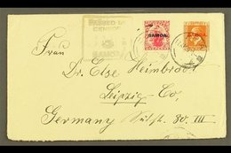 \Y 1920\Y Plain Cover To Germany, Sent 2½d Rate, Franked 1d & KGV 1½d , SG 116, 136, Apia 17.04.20 Postmarks, Censor "3" - Samoa
