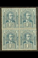 \Y 1918\Y 1c Slate Blue And Slate, Unissued Colour,  SG 62, Very Fine NHM Block Of Four.  For More Images, Please Visit  - Sarawak (...-1963)