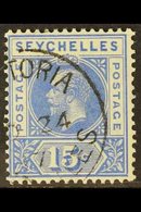 \Y 1912\Y 15c Ultramarine, Variety SPLIT "A", SG 75a, Very Fine Cds Used. For More Images, Please Visit Http://www.sanda - Seychellen (...-1976)