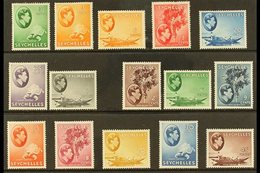 \Y 1938-49 KGVI MINT DEFINITIVE SELECTION\Y Presented On A Stock Card With Chalky Paper Values To 1r & Ordinary Paper Va - Seychelles (...-1976)