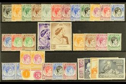 \Y 1948-49 MINT / NHM COLLECTION\Y A Stock Card Bearing The 1948 Perf 14 Complete Set Very Fine Mint, Perf 17½ X 18 Rang - Singapur (...-1959)