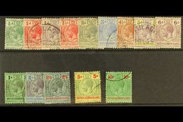 \Y 1922-31\Y Script Watermark Set (less 4d), SG 39/52, Fine Cds Used. (14 Stamps) For More Images, Please Visit Http://w - British Solomon Islands (...-1978)