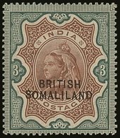 \Y 1903\Y 3r Brown And Green With Opt At Bottom, SG 23, Lightly Hinged Mint. For More Images, Please Visit Http://www.sa - Somaliland (Protectorat ...-1959)