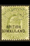 \Y 1903\Y 4a Olive "BR1TISH", SG 29a, Fine Used. For More Images, Please Visit Http://www.sandafayre.com/itemdetails.asp - Somaliland (Protectorate ...-1959)