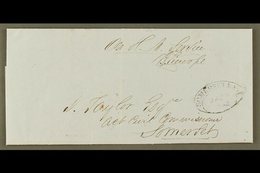 \Y CAPE\Y 1862 (29 Jan) Cover From Pearston To Somerset East, With Dated Oval Handstamp In Red On Reverse, Oval Arrival  - Unclassified