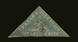 \Y CAPE OF GOOD HOPE\Y 1861 4d Pale Grey-blue "Woodblock" Triangular, SG 14a, Fine Used With Neat, Clear Margins All Rou - Non Classificati