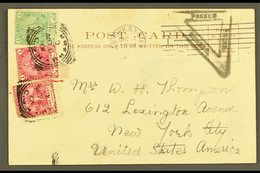 \Y CAPE OF GOOD HOPE\Y 1901 Postcard (picture Of Parliament Hose, Cape Town) To USA, Cape Squared Circle 8.11.01 Pmk, Tr - Non Classificati