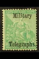 \Y CAPE OF GOOD HOPE\Y MILITARY TELEGRAPHS 1885 1s Green, Wmk Crown CC, Ovptd, Barefoot 2, Mint. For More Images, Please - Non Classés