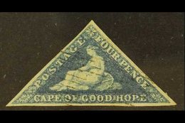 \Y CAPE OF GOOD HOPE\Y 1863-64 4d Blue, SG 19a, Used With 3 Clear Margins (1 Stamp) For More Images, Please Visit Http:/ - Zonder Classificatie