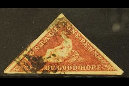 \Y CAPE OF GOOD HOPE\Y 1855-63 1d Deep Rose Red, SG 5b, Used With 3 Clear Margins (1 Stamp) For More Images, Please Visi - Unclassified