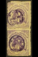 \Y NATAL\Y NATAL GOVERNMENT RAILWAY 1880 1d Violet Used Vertical Pair With Circular Violet Cancels Of 16th May 1911. Fau - Non Classés