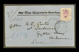 \Y ORANGE FREE STATE\Y 1900 COVER, Franked 1d On 1d "V.R.I." Ovpt, Pmkd HOOPSTAD 3.10.1900, Addressed To A "Captain B.C. - Non Classés