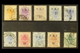 \Y ORANGE FREE STATE\Y 1900 First Printing With Level Stops Set, SG 101/111, Cds Used, The 5s With A Thin. (10 Stamps) F - Non Classés