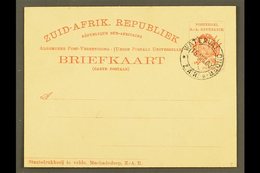 \Y TRANSVAAL (ZAR)\Y POSTAL STATIONERY 1900 1d Postal Card, H&G 7, Very Fine With WATERVAAL ONDER / Z.A.R Cto Cancellati - Non Classés