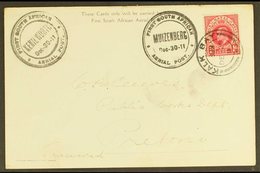 \Y 1911 FIRST SOUTH AFRICAN AERIAL POST\Y SECOND RETURN FLIGHT - Muizenberg To Kenilworth With Interprovincial Franking  - Ohne Zuordnung