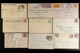 \Y 1913 - 25 "HEADS" COVER GROUP\Y Attractive Group Of Covers And Cards Franked With Values To 1s, Including Flown And R - Zonder Classificatie