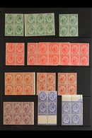 \Y 1913 GEO V "HEADS" BLOCKS COLLECTION\Y Fine Mint Range Of Blocks, With Vals To 4d Including Tete-beche Pairs, Note ½d - Non Classés