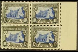 \Y 1933-48\Y 10s Blue & Charcoal, SG 64ca, Fine Mint Marginal Block Of 4 (2 Stamps Nhm). Lovely Multiple (4 Stamps) For  - Unclassified