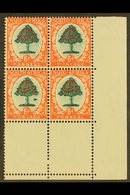 \Y 1933-48\Y 6d Green & Vermilion, Die I, Corner Block Of Four With "MOLEHILL" FLAW, SG 61b, Very Fine Mint, Few Split P - Unclassified