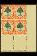 \Y 1933-48\Y 6d Green & Vermilion, Die I, Corner Block Of Four With "MOLEHILL" FLAW, SG 61b, Very Fine Mint, Few Split P - Non Classificati