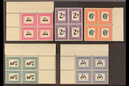 \Y POSTAGE DUES\Y 1948-9 Complete Set In Blocks Of Four, ½d, 1d & 3d In Corner Marginal Blocks, SG D34/8, Fine Mint / Ne - Unclassified