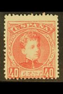 \Y 1901-5\Y 40c Rose King Alfonso XIII, SG 302, Mi 219, Edifil 251, Fine Mint. For More Images, Please Visit Http://www. - Sonstige & Ohne Zuordnung