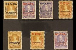 \Y 1927\Y 25th Anniv Of Coronation Surcharges On Spanish Colonial Issues With 7 Of The 10 Issued Stamps, Edifil 392, 394 - Andere & Zonder Classificatie