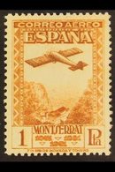 \Y 1931\Y 1p Air Montserrat Monastery In UNISSUED ORANGE Colour, Edifil 654cc, Never Hinged Mint. For More Images, Pleas - Sonstige & Ohne Zuordnung