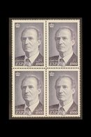 \Y 1995\Y 1000p Slate- Violet Accession Of Juan Carlos I, SG 3361 (Edifil 3403), Never Hinged Mint BLOCK OF FOUR. For Mo - Andere & Zonder Classificatie