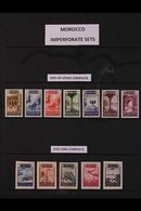 \Y MOROCCO\Y 1941 TO 1951 COMPLETE COLLECTION OF THE IMPERFORATE SETS From The 1941 Views Set To The 1951 (Jan) Pictoria - Andere & Zonder Classificatie