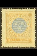 \Y 1872-79\Y 1r Blue & Bistre Numeral Perf 14 (Facit 27, SG 26, Michel 26 A), Mint With Minimal Traces Of Gum, Good Cent - Sonstige & Ohne Zuordnung