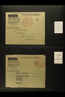 \Y 1963-6 SCARCE OFFICIAL AEROGRAMMES\Y All Different, Complete Collection Of Used (all To USA) Official Air Letters Fro - Tanganyika (...-1932)