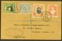\Y 1904\Y (31 Dec) Registered Cover To England Bearing 1897 3d, 4d, 5d & 6d Stamps (SG 44/47) Tied By "Nukualofa" Cds's, - Tonga (...-1970)