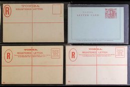 \Y POSTAL STATIONERY\Y 1891-1912 Fine Unused All Different Group, Includes Registered Envelopes 1891 6d, 1892 (July) 6d  - Tonga (...-1970)