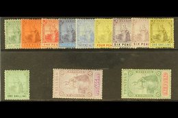 \Y 1904-09\Y Set (less 1s Black And Blue On Yellow), SG 133/145, Fine Mint. (12 Stamps) For More Images, Please Visit Ht - Trindad & Tobago (...-1961)