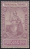 \Y 1921\Y 5s Dull Purple And Purple SG 213, Fine Mint.  For More Images, Please Visit Http://www.sandafayre.com/itemdeta - Trinidad & Tobago (...-1961)