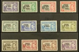 \Y 1952\Y KGVI Opt'd Complete Definitive Set, SG 1/12, Fine Mint (12 Stamps) For More Images, Please Visit Http://www.sa - Tristan Da Cunha