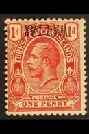 \Y 1917\Y 1d Red With "WAR TAX" INVERTED AT TOP, SG 140d, Very Fine Mint. For More Images, Please Visit Http://www.sanda - Turks & Caicos (I. Turques Et Caïques)