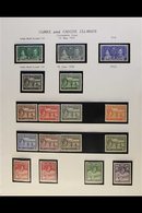 \Y 1937-50 KGVI FINE MINT COLLECTION\Y Almost Complete Run, 1938-45 Defins Set Less 6d Mauve, 1948 RSW Set, 1950 Defins  - Turks & Caicos