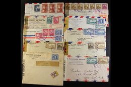 \Y 1940-1945 CENSORED COVERS.\Y An Interesting Assembly Of Censored Commercial Chiefly Airmail Covers Mostly Addressed T - Venezuela