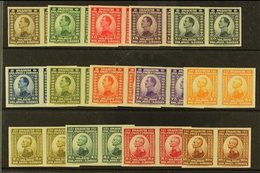 \Y 1921\Y King Complete Imperf Set, Michel 145/58 U (as SG 164/77), Superb Never Hinged Mint Horiz IMPERF PAIRS, Very Fr - Other & Unclassified