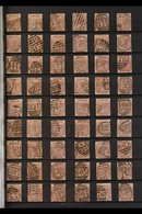 \Y 1880-81 1d COMPLETE SHEET RECONSTRUCTION.\Y 1d Venetian Red, SG 166, Used 'AA' To 'TL' Complete Sheet Reconstruction  - Other & Unclassified