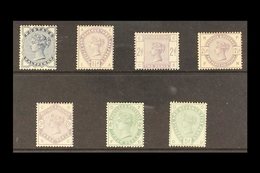 \Y 1883-84\Y 'lilacs And Greens' Set Complete To 5d, SG 187/93, Mint Very Lightly Hinged, Cat £1925 (7 Stamps) For More  - Andere & Zonder Classificatie