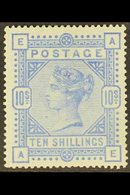 \Y 1883-84\Y 10s Ultramarine, SG 183, Very Fine Lightly Hinged Mint. For More Images, Please Visit Http://www.sandafayre - Sonstige & Ohne Zuordnung