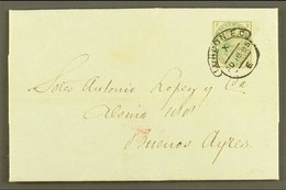 \Y 1885\Y (18 Aug) Entire To Buenos Aires, Franked 1883-84 4d Dull Green, SG 192, Nice Original Colour, Tied By Fine Lon - Andere & Zonder Classificatie